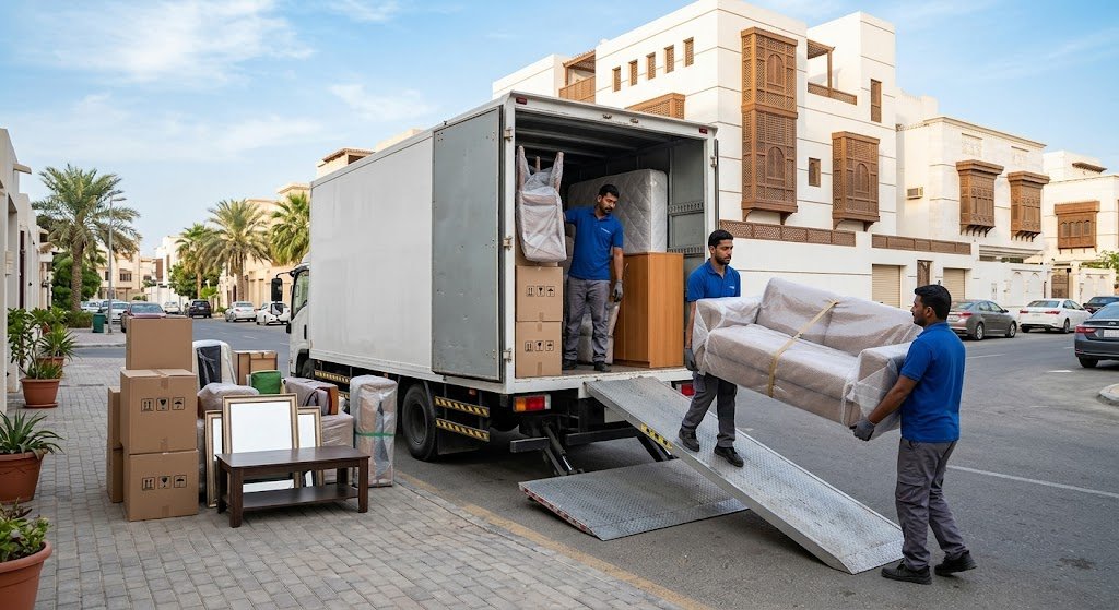 أفضل شركة تغليف ونقل عفش حي الحمراء بجدة بأحدث الشاحنات مع الفك والتركيب