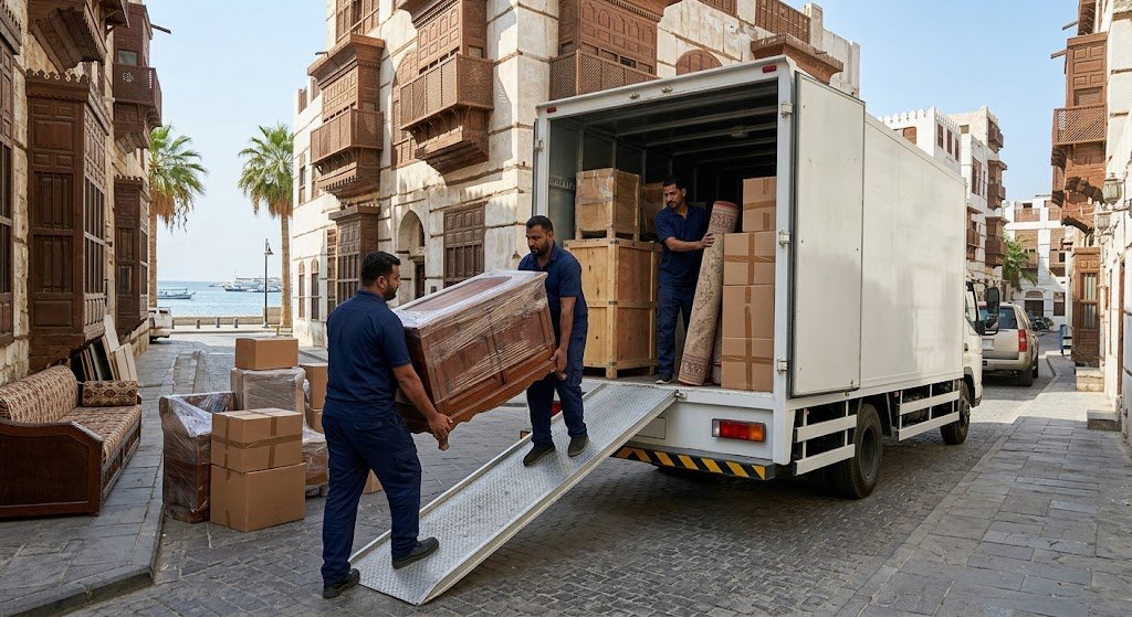 أفضل شركة نقل عفش حي العوالي بجدة مع الفك والتركيب والتغليف بأمان تام