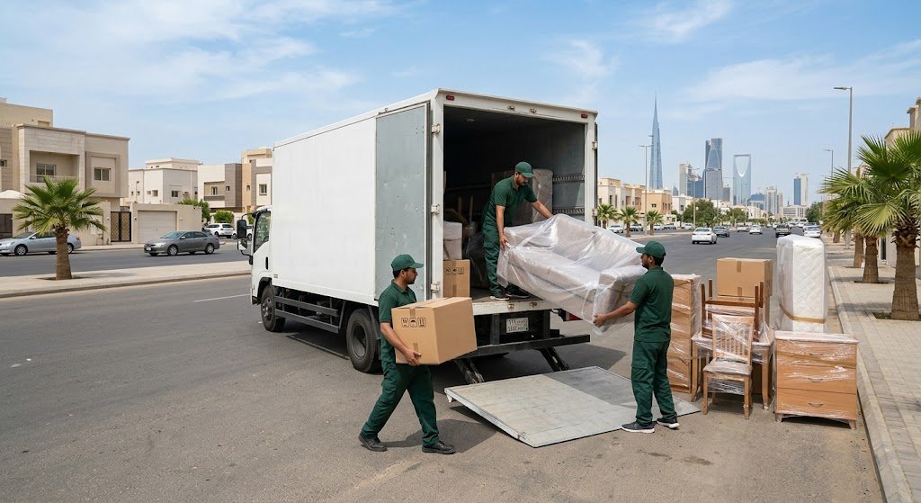 نقل عفش حي الواحة بجدة - خدمات فك وتغليف ونقل الأثاث بأمان واحترافية